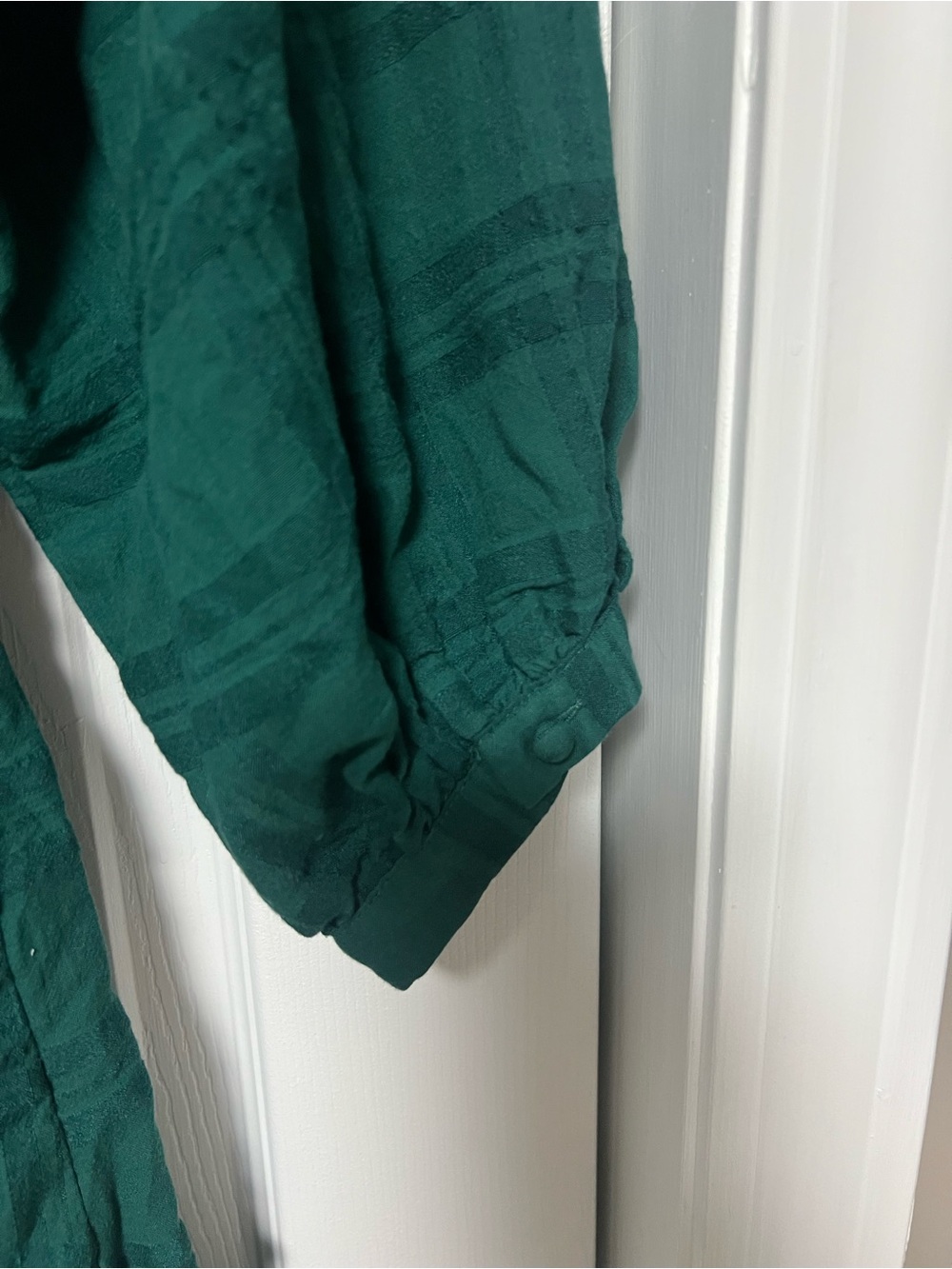 LC Lauren Conrad Green Plaid Mini Shirt Dress M - Picture 6 of 8
